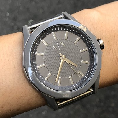 現貨 可自取 ARMANI EXCHANGE AX AX2633 亞曼尼 手錶 44mm 灰面盤 灰色橡膠錶帶 男錶女錶