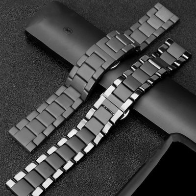 三星 智慧手錶 Gear S2 S3 Active 2 46 42 mm 磨砂陶瓷 錶帶 20 22 mm 不銹鋼 腕帶