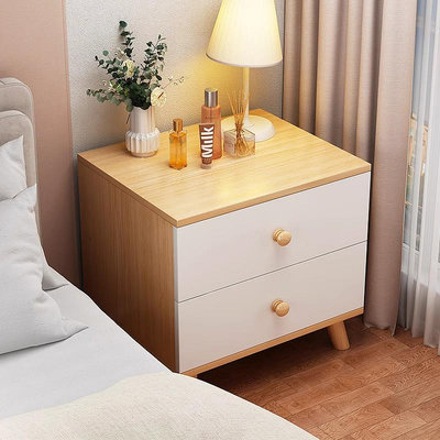 床頭櫃 床頭柜現代簡約臥室床邊柜新款實木收納柜小型簡易床頭置物架