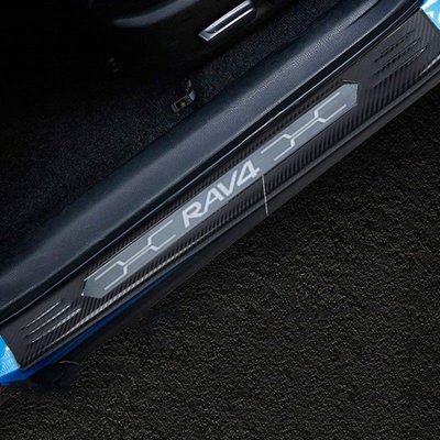 豐田 TOYOTA 19-23年 RAV4 5代 5.5代 專用 不鏽鋼 外迎賓踏板 車門防護條 門檻條 不鏽鋼防刮飾板-汽車館