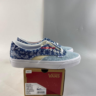 【明朝運動館】VANS BANDANA經典5孔低幫百搭休閑帆布硫化板鞋“拼接水洗牛仔藍腰果花”男女鞋VN0A4UWYASN耐吉 愛迪達