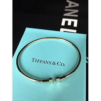 Tiffany &amp; co T WIRE NARROW 18k玫瑰金手環
