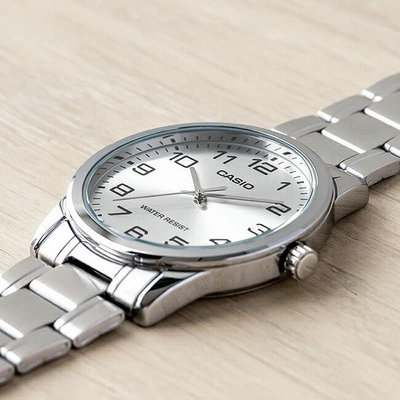 中古風手錶卡西歐手表CASIO MTP-V001D-7B商務休閑復古簡約鋼帶防水指針表