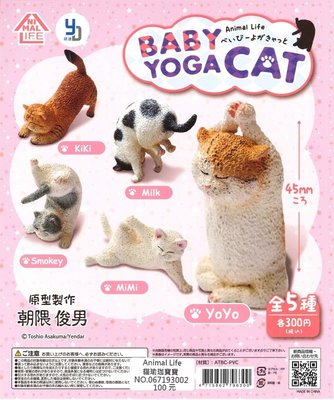【扭蛋屋】朝隈俊男 Animal Life 貓瑜珈寶寶 《全5款》