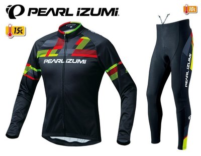免運新到貨2018冬季新品PEARL iZUMi PI-3455+PI-997-3D 1號特別版男用保暖刷毛長車衣+車褲
