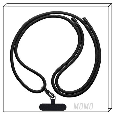 CASETIFY純黑色編織斜跨背帶式掛繩 手機鏈 便攜 iPhone全系列適用手-3C玩家