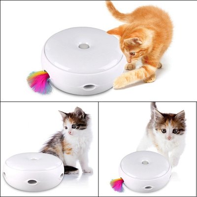 電動貓玩具 智能逗貓棒 瘋狂遊樂盤 貓抓老鼠甜甜圈轉盤 萌寵必備玩伴