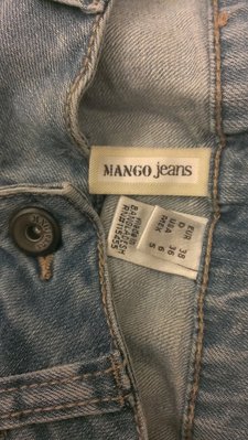 MANGO JEANS淺色 牛仔褲(女)  EUR size38，全新現貨特價
