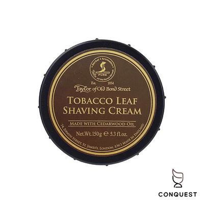 【CONQUEST】英國 泰勒 Taylor of Old Bond Street Tobacco Leaf 煙草刮鬍膏