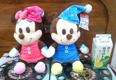 正版-12吋- 臉紅紅 發光款 米奇 米妮 米老鼠 娃娃 玩偶 抱枕 收藏 擺飾 裝飾(禮物、兒童、生日、情人節、兒童節