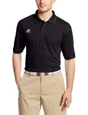 Russell Athletic 全新 現貨 吸濕排汗 POLO運動衫 L(約一般XL) 黑色 台灣未售 美國購入