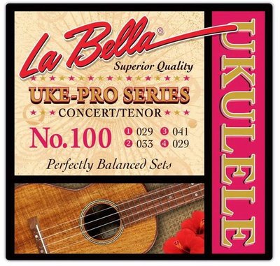 ☆唐尼樂器︵☆全新公司貨 La Bella No.100 Concert/ Tenor 23吋/26吋烏克麗麗套弦