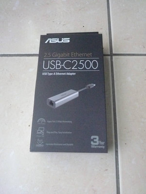 ASUS華碩 USB-C2500 USB Type-A 2.5G 乙太網路轉接器二手