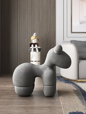 pony Chair小馬椅子設計師款創意玩具網紅個性卡通小動物座椅-爆款