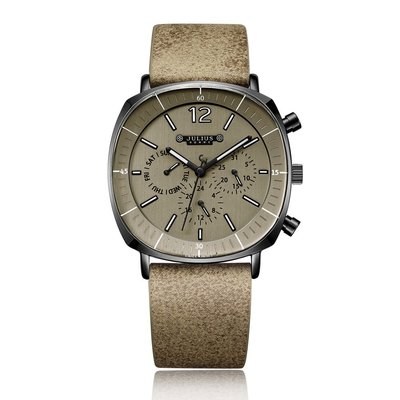 新款手錶女 百搭手錶女聚利時正品潮流簡約大錶盤石英防水皮帶男士手錶 JAH-098