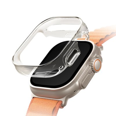 森尼3C-UNIQ Garde全包覆輕薄透明防撞保護框 49mm Apple Watch Ultra錶殼-品質保證