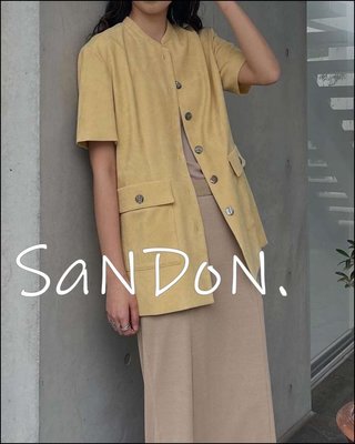 SaNDoN x『CLANE』夏季新品 燈芯絨設計小立領襯衫式外套 SLY 220503