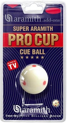 【大士林撞球精品】Aramith．比利時進口6個紅點白母球-1