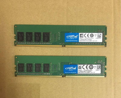 美光 DDR4 2133 8G*2=16G 記憶體 單面 CT8G4DFS8213