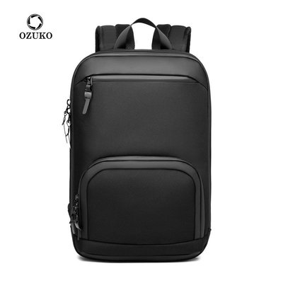 ozuko新款韓版後背包 通勤男士商務休閒背包批發防水蘋果電腦包