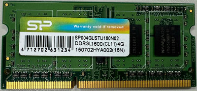 廣穎電通 DDR3L 1600 PC3-12800 筆記型 4GB SP