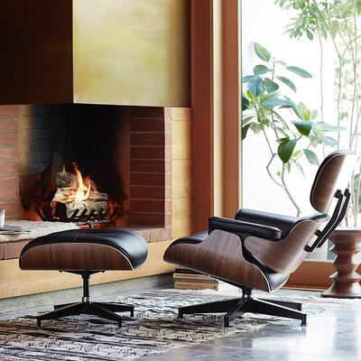 促銷打折 Eames現代單人沙發椅伊姆斯躺椅簡約懶人真皮客廳休閑輕奢設計師