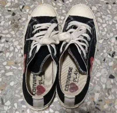 正品 Converse 川久保玲 連名款低筒帆布休閒板鞋（23.5）