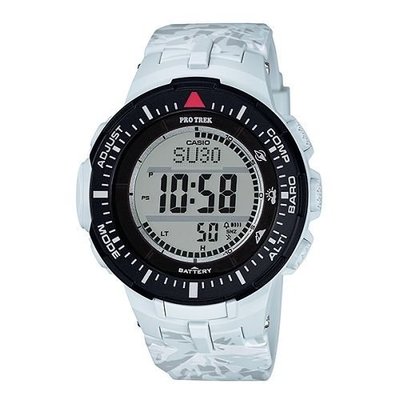 PRO TREK 原始野外雪山迷風格戶外登山錶(PRG-300CM-7)-白/47mm 限量版