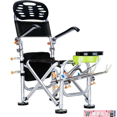 。釣魚椅遮陽傘2021新款釣椅鋁合金子多功能折疊可躺便攜臺釣椅子