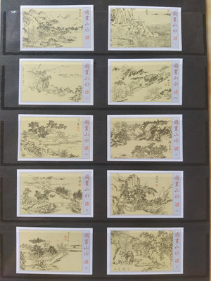 【二手】中國火花收集 白描山水國畫 郵票 收藏 老貨