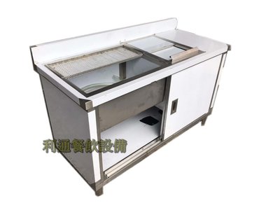 《利通餐飲設備》不鏽鋼 (厚板）訂製款 不鏽鋼水槽台.  平台加水槽＋儲冰槽 飲料吧台 料理台