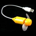 USB風扇 筆電迷你清涼風扇的彎管設計隨意彎折風向 黃