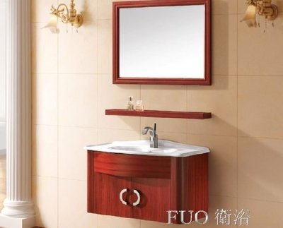 FUO衛浴: 60公分 時尚  航空用合金材質 浴櫃陶瓷盆組 (含龍頭,鏡子) T9782-60特價出清一組!