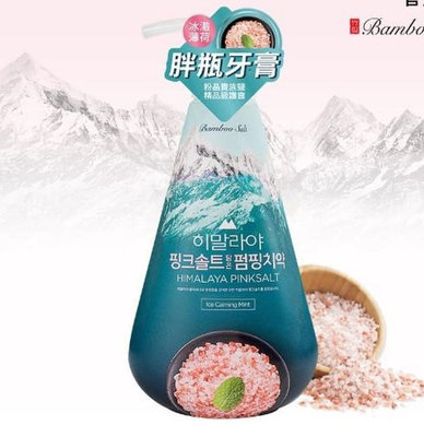 韓國LG perioe pumping喜馬拉雅玫瑰鹽按壓式牙膏(冰澈薄荷)