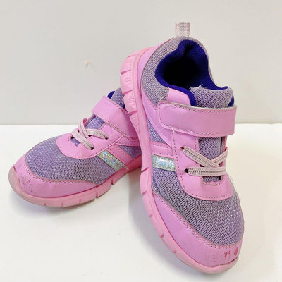 日本MARK&amp;SAM女童球鞋#二手#粉紫色#女童#SIZE:18cm#球鞋#日本#MARK&amp;SAM#3-4歲