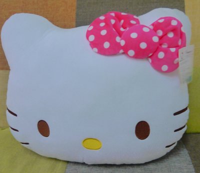 正版﹝Sanrio﹞授權※Hello kitty x Toripicals凱蒂貓※【kitty立體頭型造型】絨毛抱枕(白