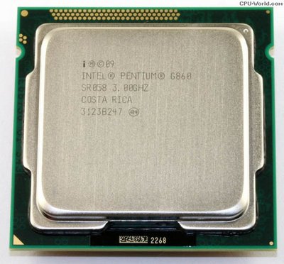 Intel Pentium G860 雙核 CPU / 1155腳位/ 3.0G / 3M 內建顯示、已燒機測試之良品