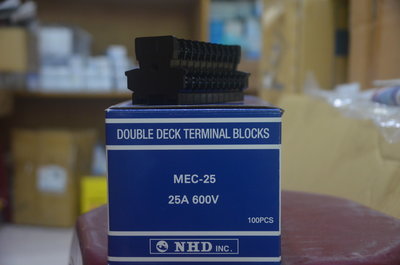 賀電 雙層端子台 MEC-25 每10P 零售，25A