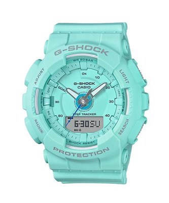 【金台鐘錶】CASIO卡西歐G-SHOCK S系列 (計步器) 夜光塗料指針 藍色 GMA-S130-2A