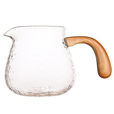 泰摩 咖啡分享壺 日式錘目紋手沖分享杯套裝耐熱玻璃品茶杯公道杯~特價
