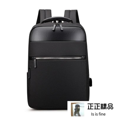 後背包男士背包背包印制OGO 雙肩包男商務智能USB電腦背包雙肩旅行包-正正精品