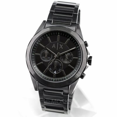 現貨 可自取 ARMANI EXCHANGE AX AX2601 亞曼尼 手錶 45mm 三眼計時 黑鋼錶帶 男錶女錶