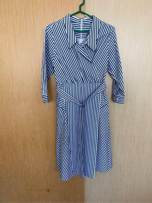 KAO MEIFEN高美芬/設計師專櫃/藍白條紋洋裝
