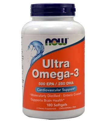❤️美國❤️ NOW Ultra Omega -3高效深海魚油 500 EPA/ 250 mg 180粒 保證正貨