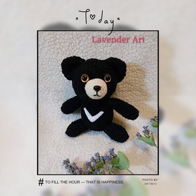 ((薰衣草手工創作坊))~熊讚台灣黑熊～Lavender手作台灣黑熊毛巾布玩偶～超柔軟舒服