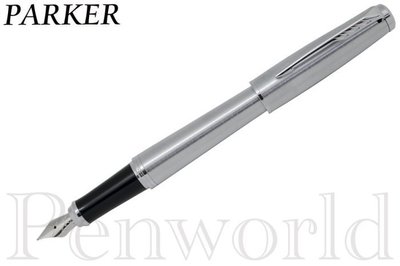 【Pen筆】PARKER派克 紳士鋼桿白夾鋼筆F尖 P1931597