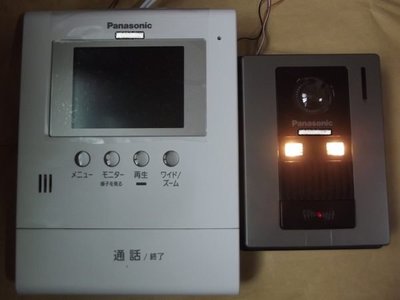 Panasonic 影像電視對講機 2心 夜間白光輔助燈光 3.5吋彩色液晶 可開電鎖