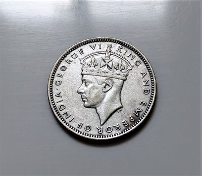 1939 年 喬治六世 英屬 馬來亞 Malaya 馬來西亞 婆羅洲 海峽 殖民地 20分 20 cents 古銀幣