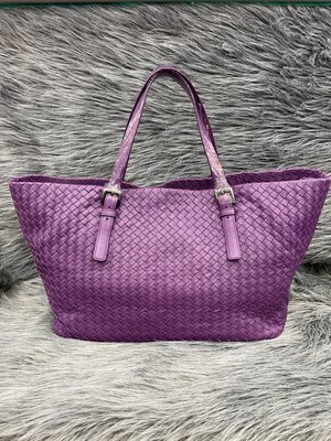 BOTTEGA VENETA BV 272154 TOTE 葡萄紫 全編織 肩背包 購物包