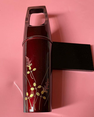 日本漆器玉蟲涂桶型花器 花瓶 花入